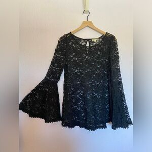 lace top with bell sleeves